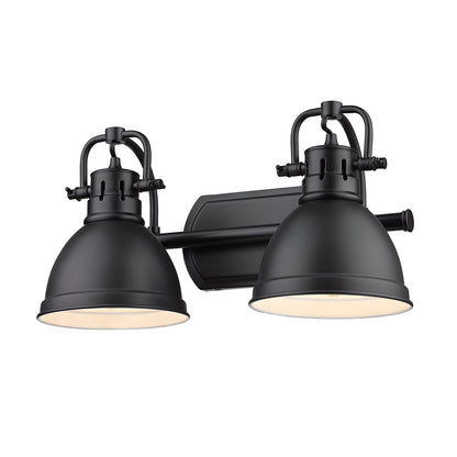 Yep by Golden Lighting Duncan 2-light Vanity in Matte Black