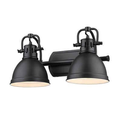 Yep by Golden Lighting Duncan 2-light Vanity in Matte Black - - Golden Lighting