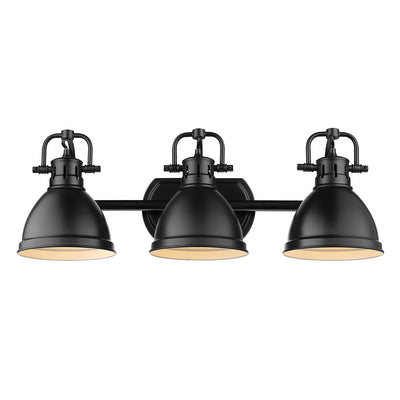 Yep by Golden Lighting Duncan 3-light Vanity in Matte Black - - Golden Lighting