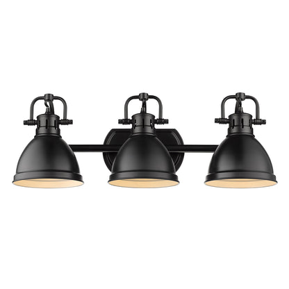 Yep by Golden Lighting Duncan 3-light Vanity in Matte Black - - Golden Lighting
