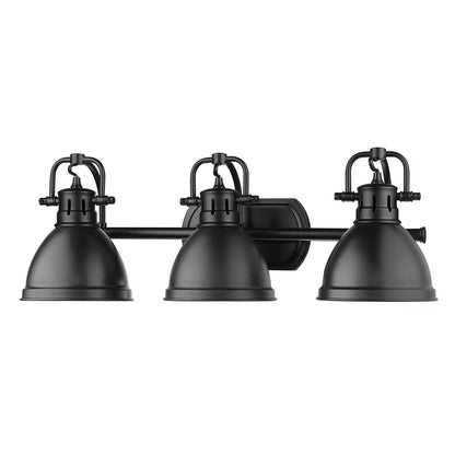 Yep by Golden Lighting Duncan 3-light Vanity in Matte Black - - Golden Lighting