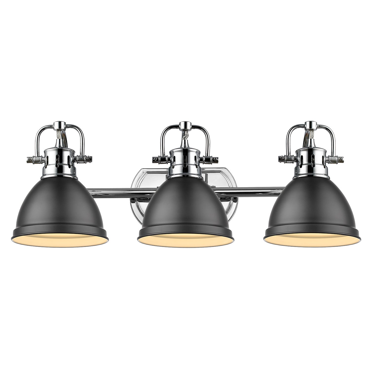 Yep by Golden Lighting Duncan 3-light Vanity in Chrome and Matte Black shade - - Golden Lighting
