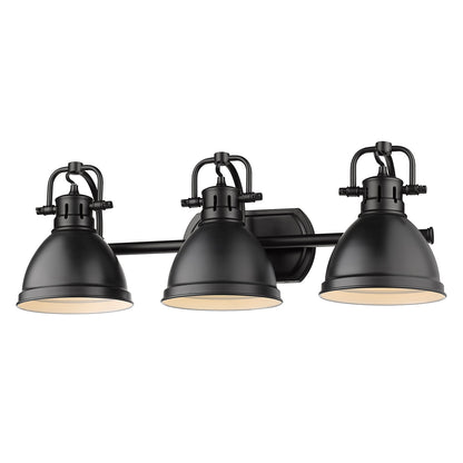 Yep by Golden Lighting Duncan 3-light Vanity in Matte Black - - Golden Lighting