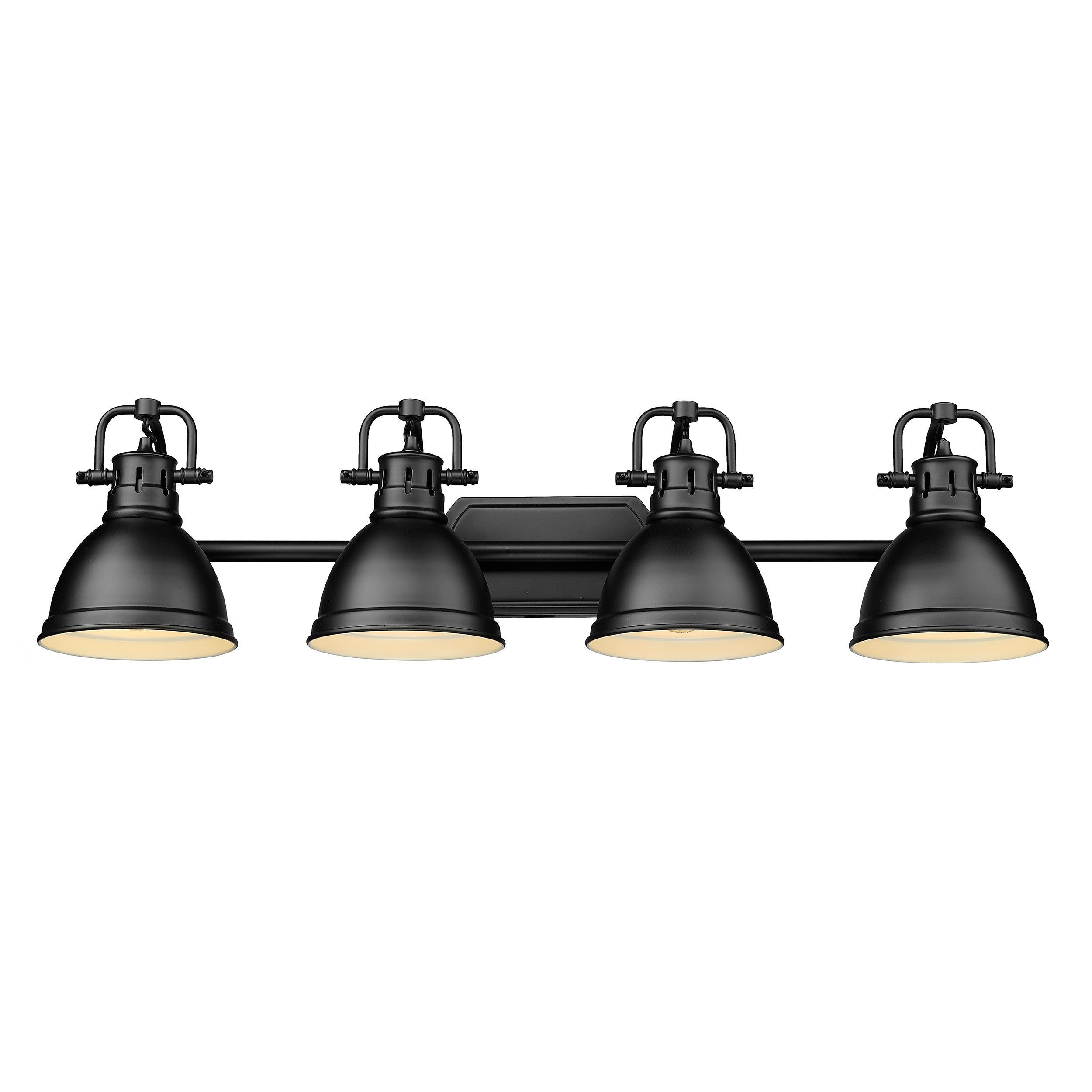 Yep by Golden Lighting Duncan 4-light Vanity in Matte Black - - Golden Lighting