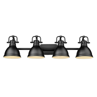 Yep by Golden Lighting Duncan 4-light Vanity in Matte Black - - Golden Lighting