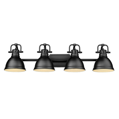 Yep by Golden Lighting Duncan 4-light Vanity in Matte Black - - Golden Lighting