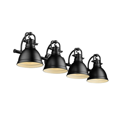 Yep by Golden Lighting Duncan 4-light Vanity in Matte Black - - Golden Lighting