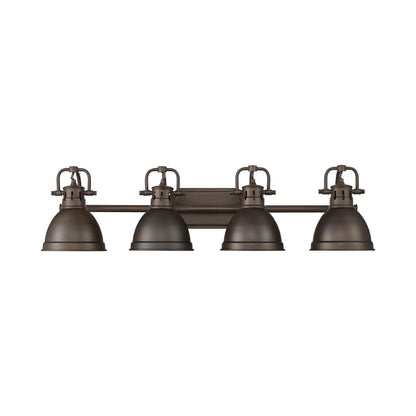 Duncan 4-light Vanity in Rubbed Bronze - - Golden Lighting