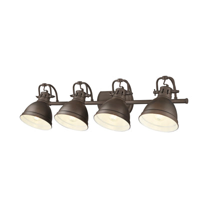 Duncan 4-light Vanity in Rubbed Bronze - - Golden Lighting