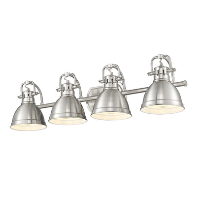 Yep by Golden Lighting Duncan 4-light Vanity in Pewter - - Golden Lighting
