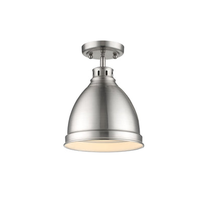Duncan 1-light Flush Mount in Pewter