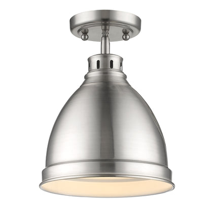 Duncan 1-light Flush Mount in Pewter