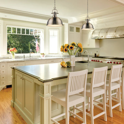 Yep by Golden Lighting Duncan 1-light 14in Chain Hung Pendant in Aged Brass - - Golden Lighting