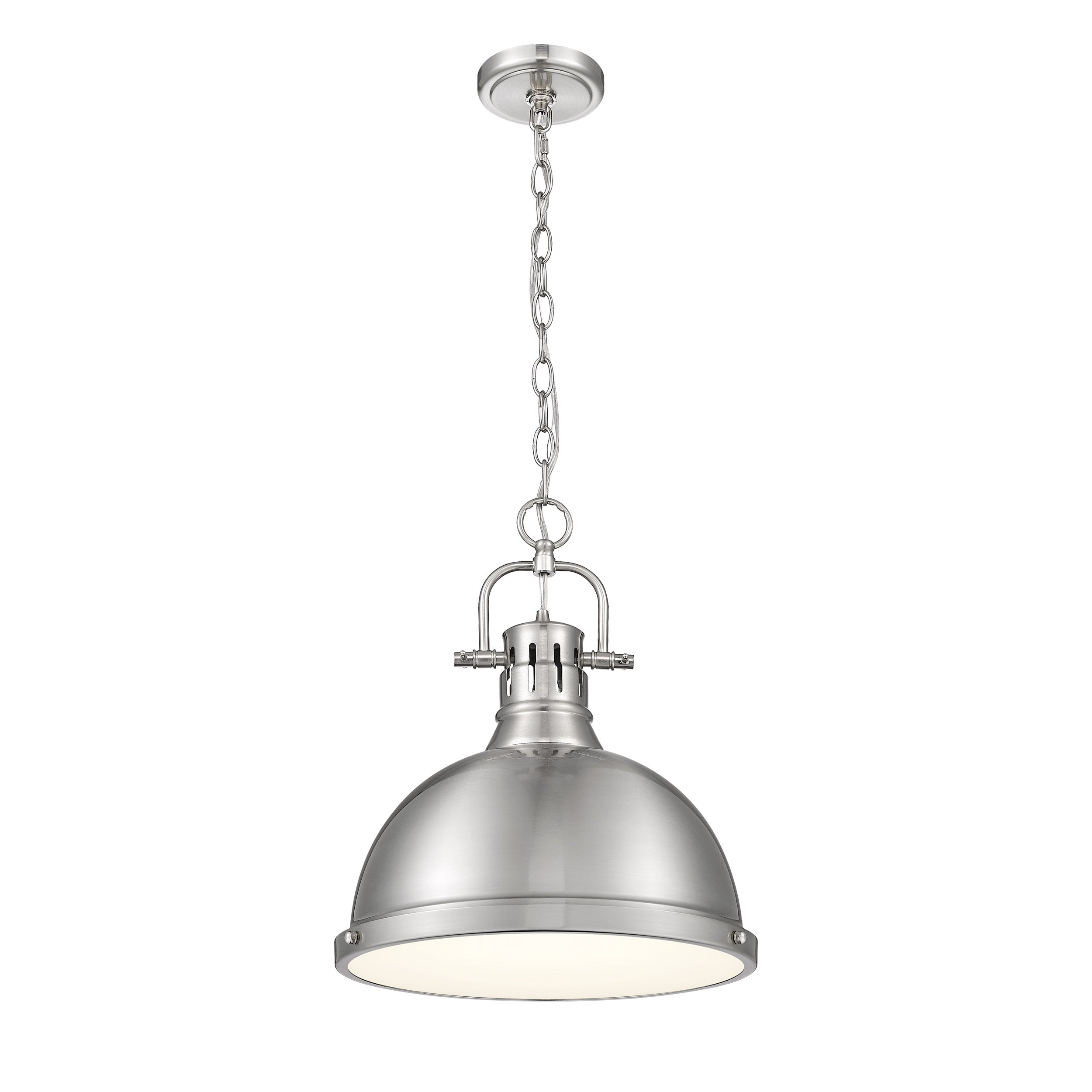 Yep by Golden Lighting Duncan 1-light 14in Chain Hung Pendant in Pewter - - Golden Lighting