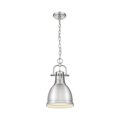 Yep by Golden Lighting Duncan 1-light 9in Chain Hung Pendant in Pewter - - Golden Lighting