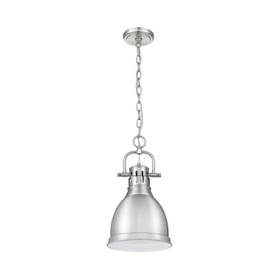 Yep by Golden Lighting Duncan 1-light 9in Chain Hung Pendant in Pewter - - Golden Lighting
