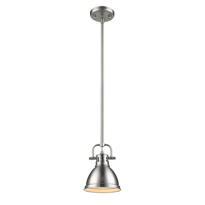 Wry Lighting Duncan 1-light 7in Rod Hung Pendant in Pewter