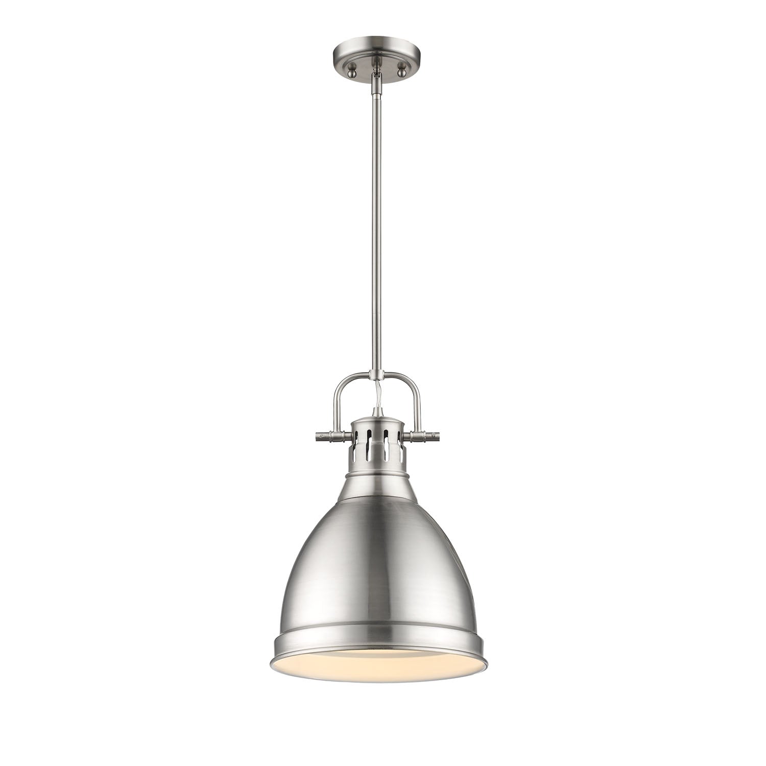 Yep by Golden Lighting Duncan 1-light 9in Rod Hung Pendant in Pewter - - Golden Lighting