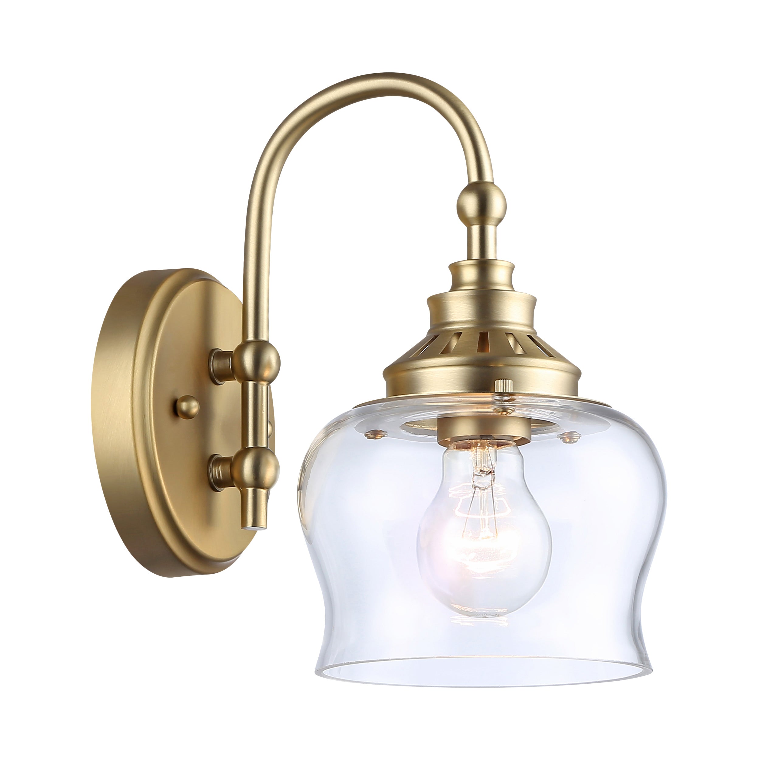 Daphne 1-light Wall Sconce in Brushed Champagne Brass