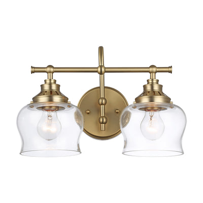 Daphne 2-light Vanity in Brushed Champagne Brass - Golden Lighting