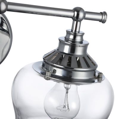 Daphne 2-light Vanity in Chrome, finish close-up - Golden Lighting