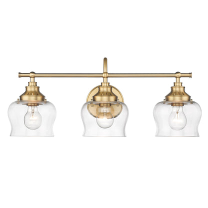 Daphne 3-light Vanity in Brushed Champagne Brass