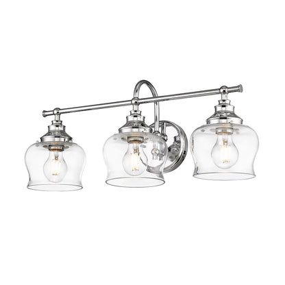 Wry Lighting Daphne 3-light Vanity in Chrome - - Golden Lighting