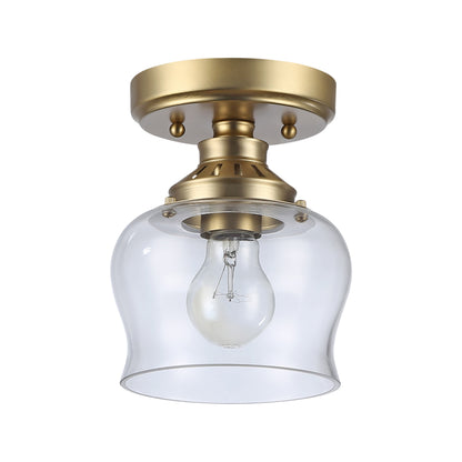 Daphne 1-light Semi-Flush Mount in Brushed Champagne Brass