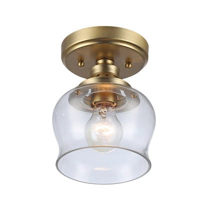 Daphne 1-light Semi-Flush Mount in Brushed Champagne Brass