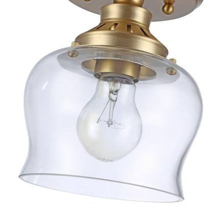 Daphne 1-light Semi-Flush Mount in Brushed Champagne Brass