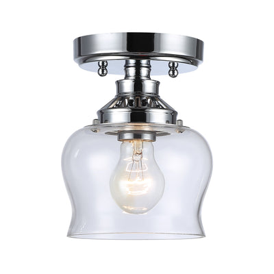 Daphne 1-light Semi-Flush Mount in Chrome, alternate view - Golden Lighting