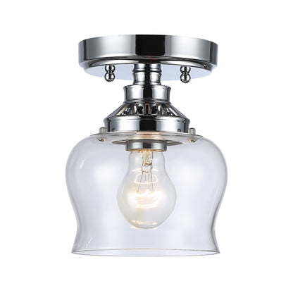Daphne 1-light Semi-Flush Mount in Chrome