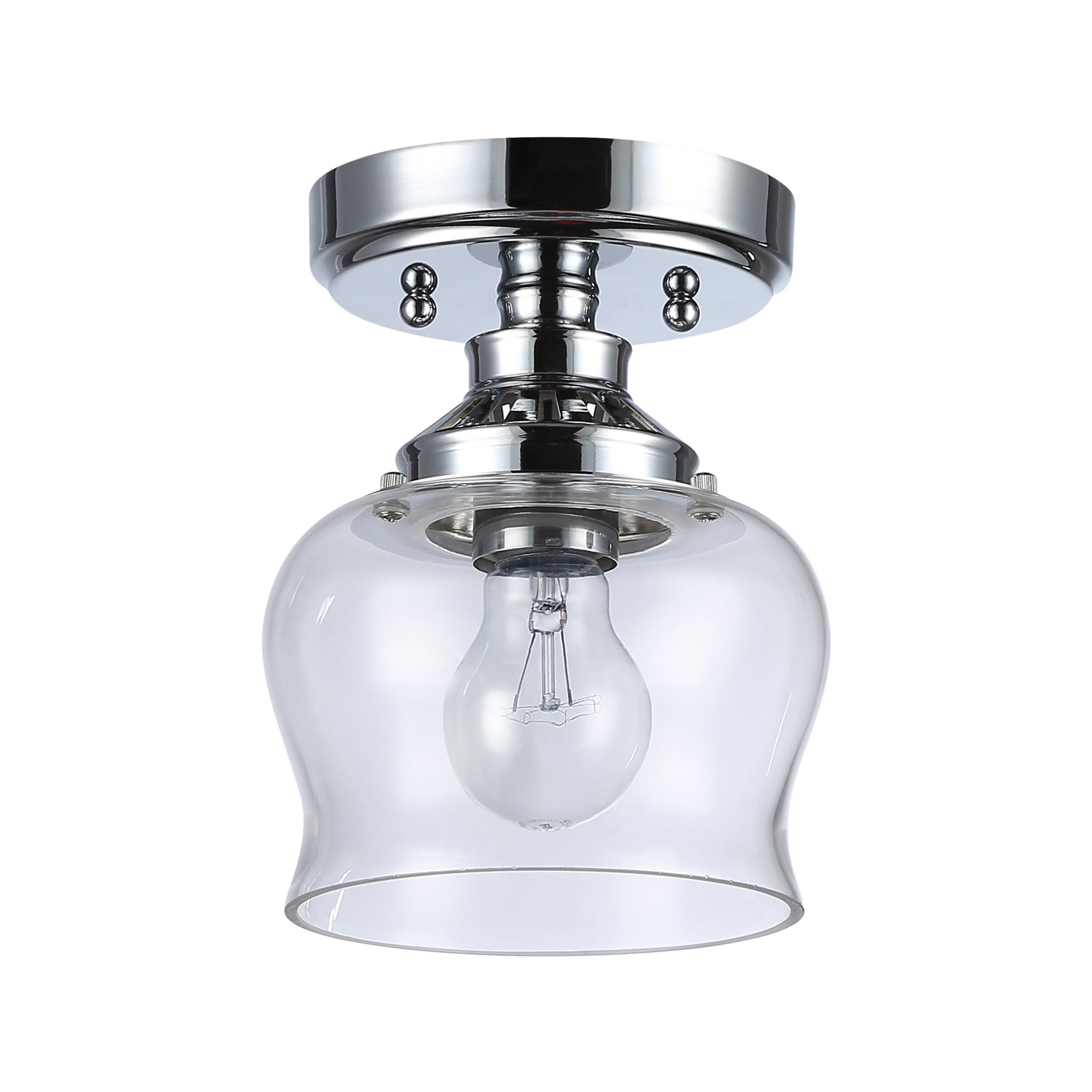 Daphne 1-light Semi-Flush Mount in Chrome