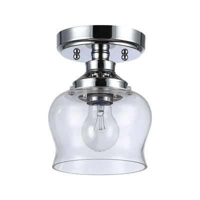 Daphne 1-light Semi-Flush Mount in Chrome, alternate view - Golden Lighting