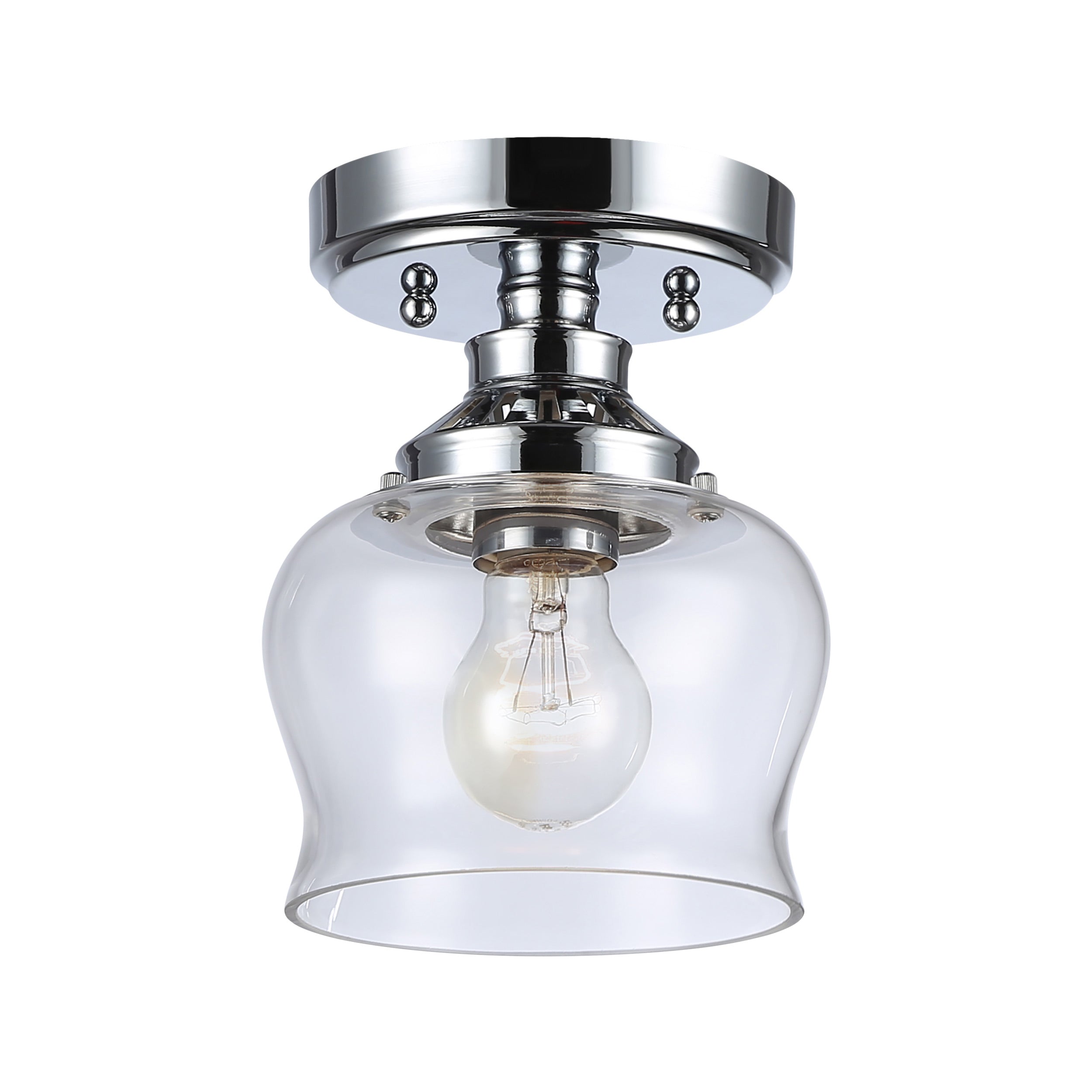 Daphne 1-light Semi-Flush Mount in Chrome