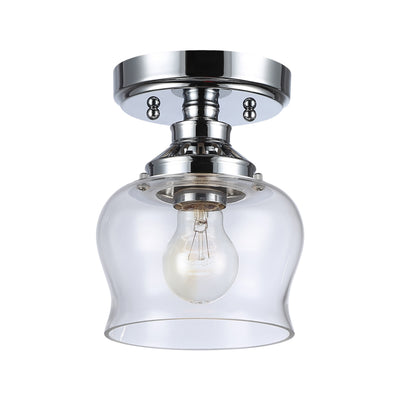 Daphne 1-light Semi-Flush Mount in Chrome - Golden Lighting