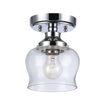 Daphne 1-light Semi-Flush Mount in Chrome