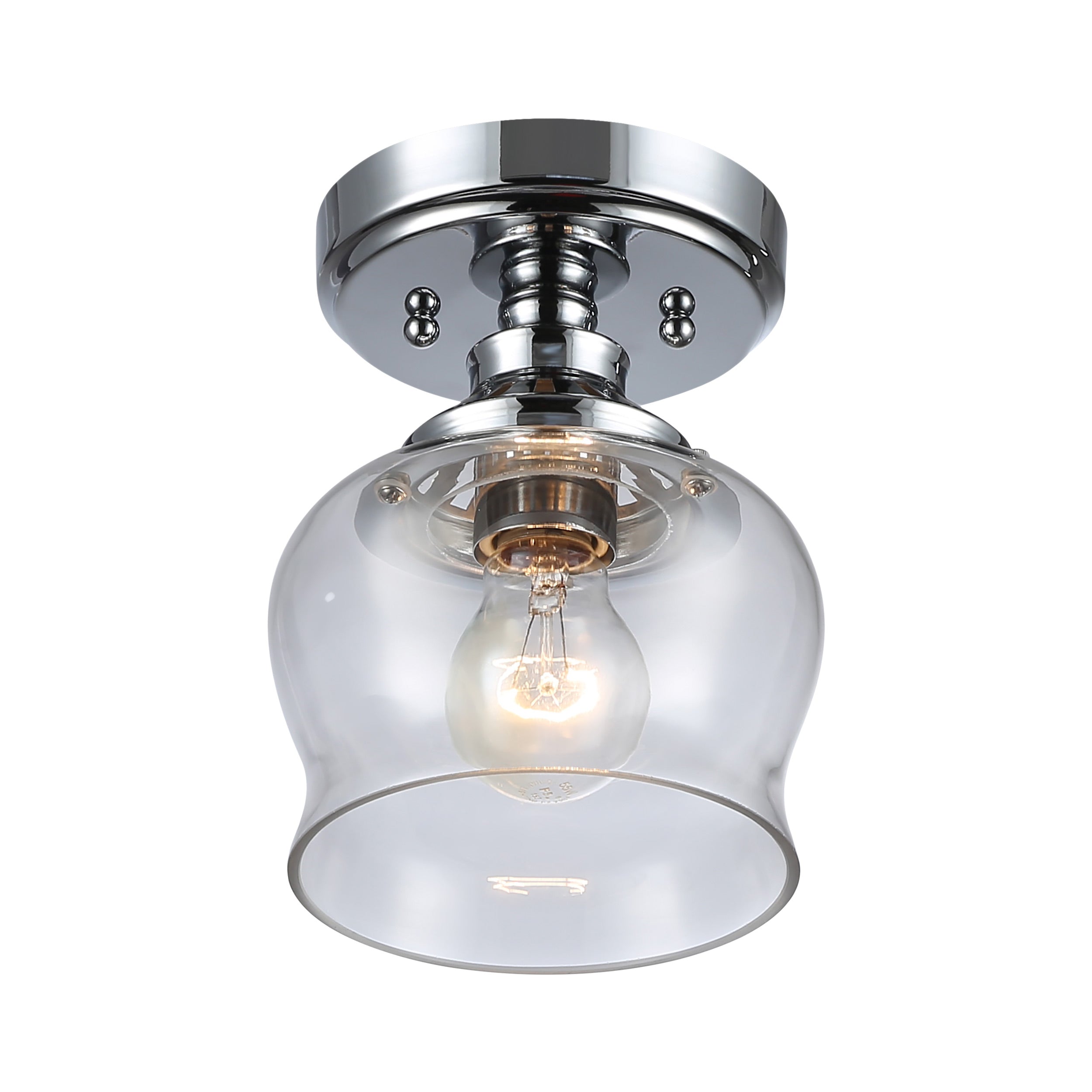 Daphne 1-light Semi-Flush Mount in Chrome