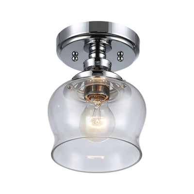 Daphne 1-light Semi-Flush Mount in Chrome - Golden Lighting