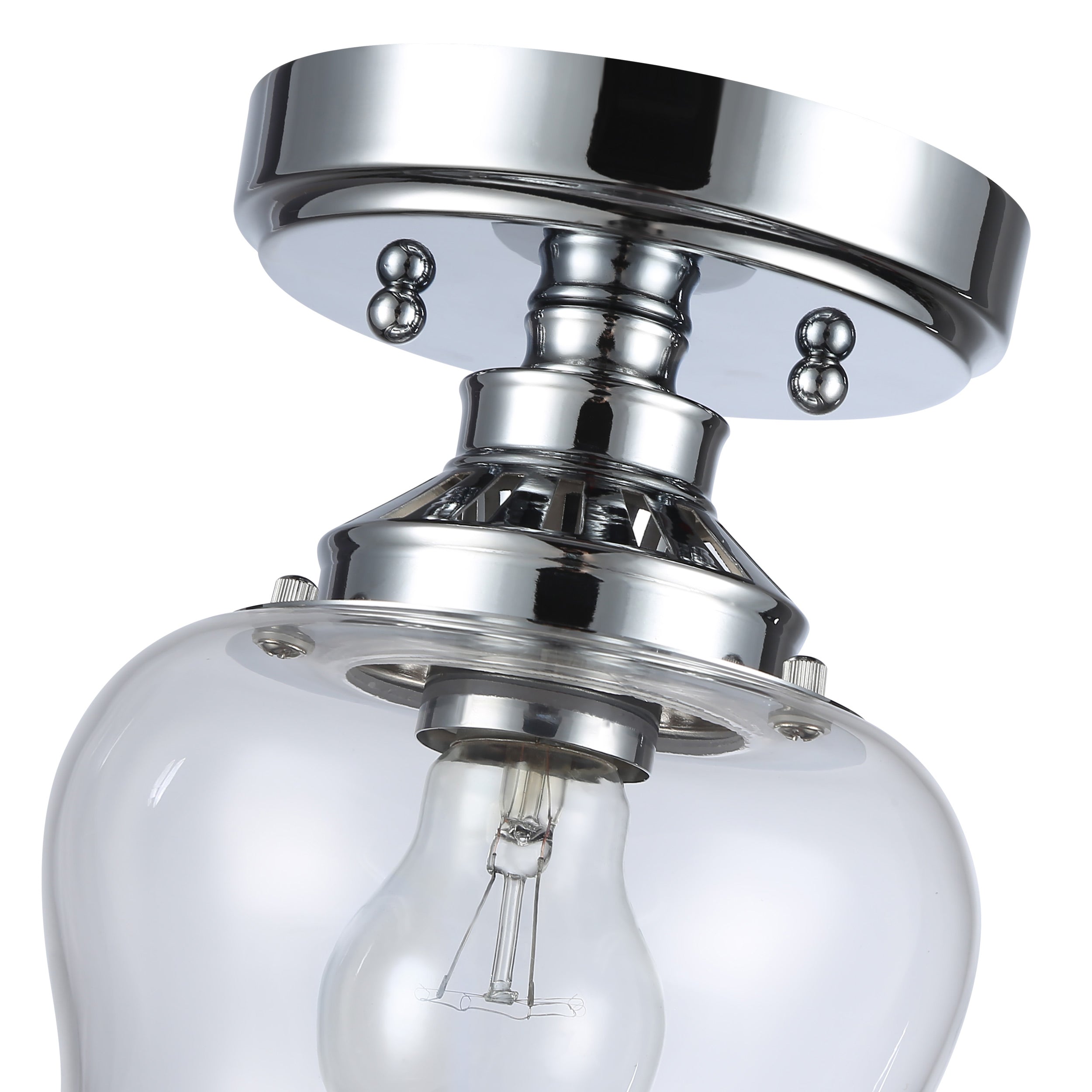 Daphne 1-light Semi-Flush Mount in Chrome