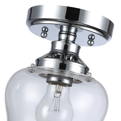 Daphne 1-light Semi-Flush Mount in Chrome