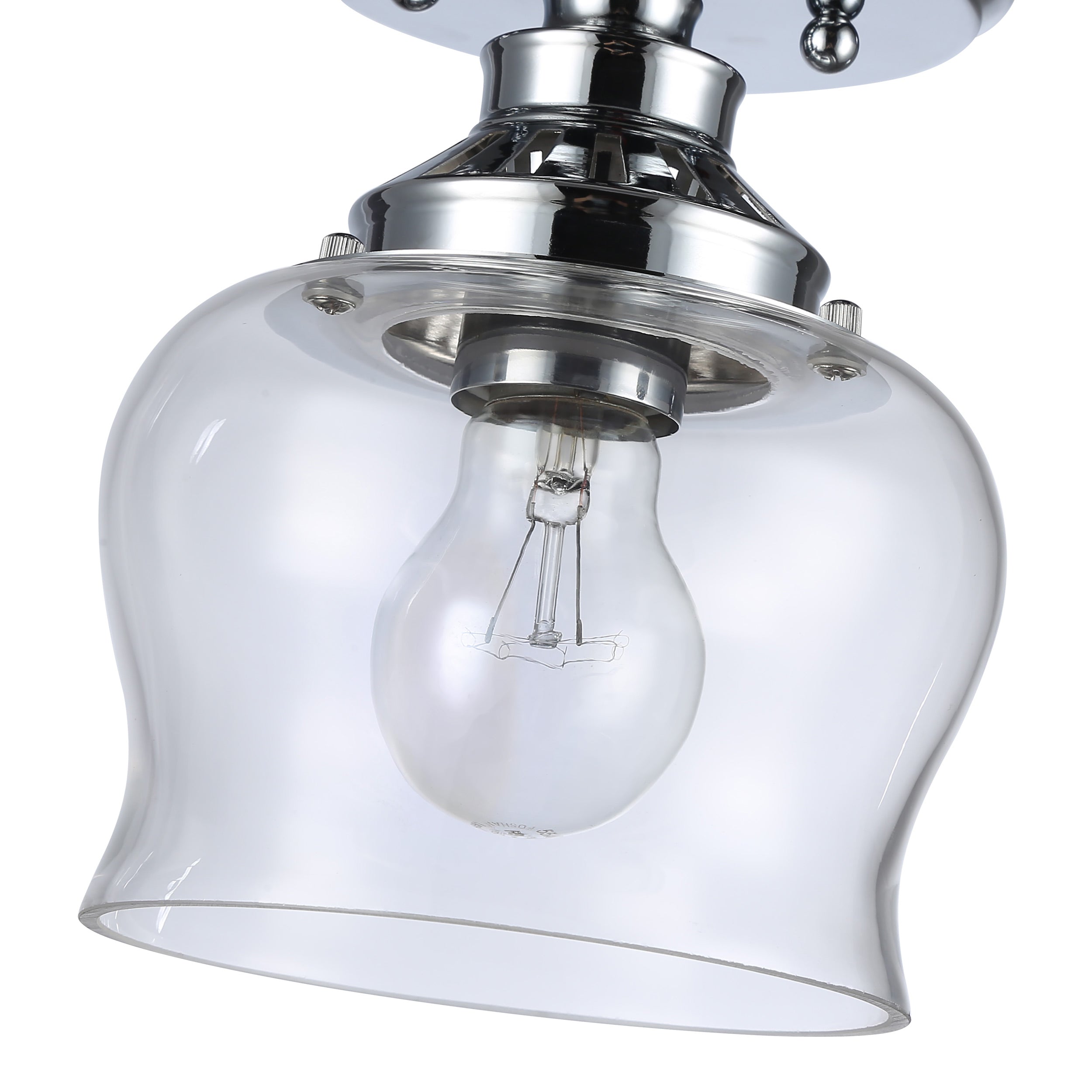 Daphne 1-light Semi-Flush Mount in Chrome