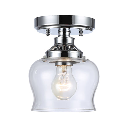 Wry Lighting Daphne 1-light Semi-Flush Mount in Chrome - - Golden Lighting