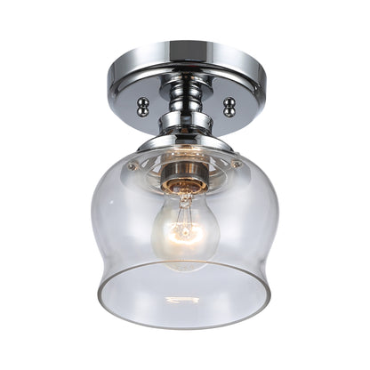 Wry Lighting Daphne 1-light Semi-Flush Mount in Chrome - Default Title - Golden Lighting