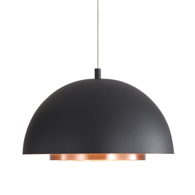 Solsken Integrated LED 12in Pendant in Sand Black, alternate view - Golden Lighting