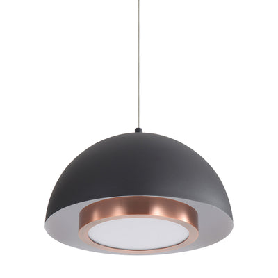 Solsken Integrated LED 12in Pendant in Sand Black, alternate view - Golden Lighting