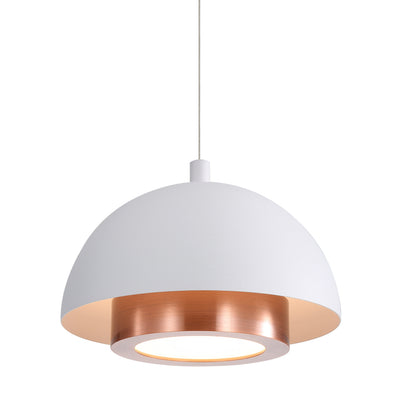 Solsken Integrated LED 12in Pendant in Sand White - Golden Lighting