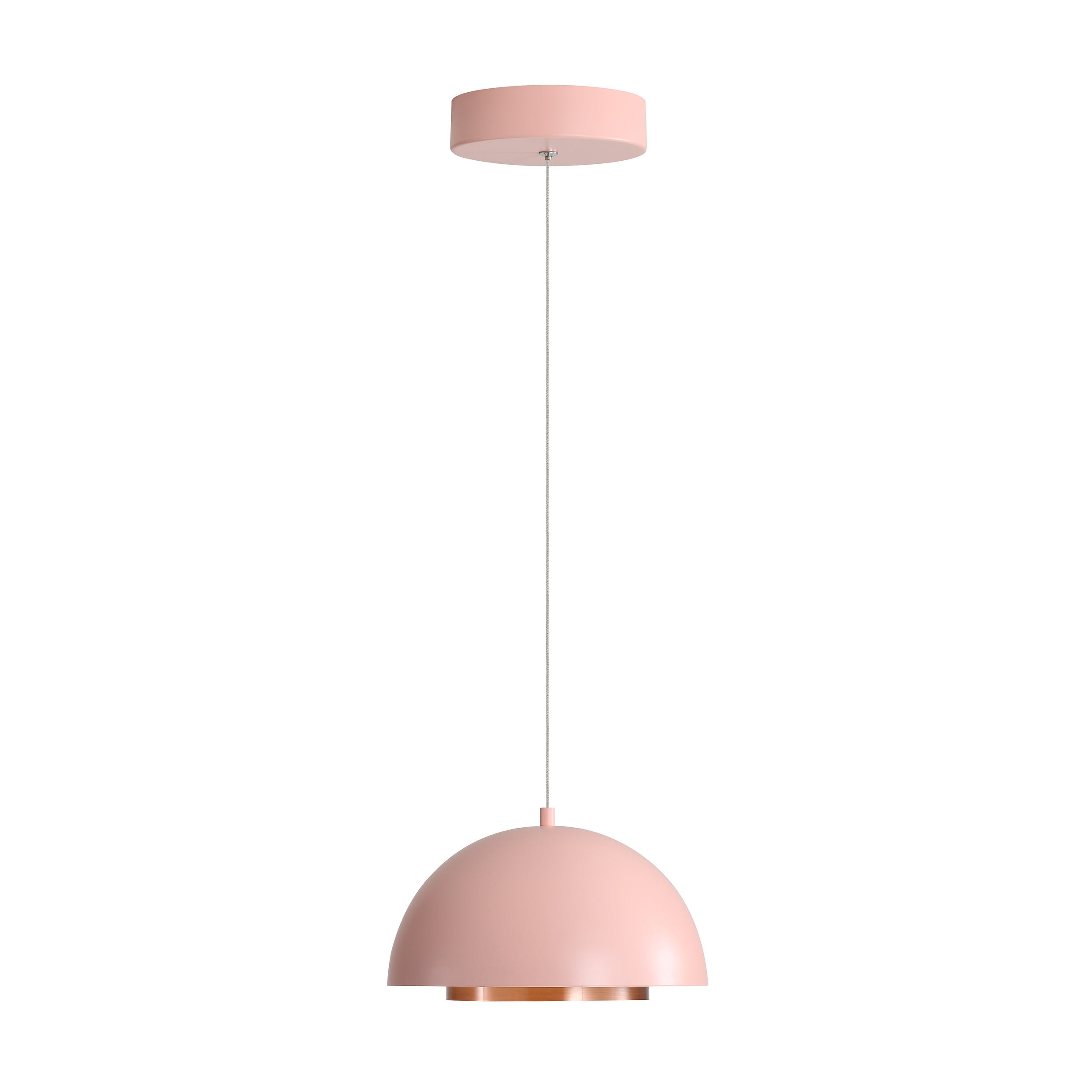 Solsken Integrated LED Pendant in Dusty Rose - - Golden Lighting