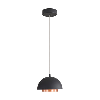 Solsken Integrated LED 7in Pendant in Sand Black, alternate view - Golden Lighting
