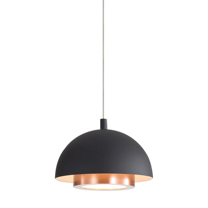 Solsken Integrated LED 7in Pendant in Sand Black